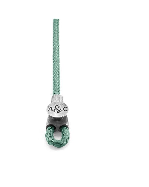 Anchor and Crew Green Mint Dundee & Rope Bracelet
