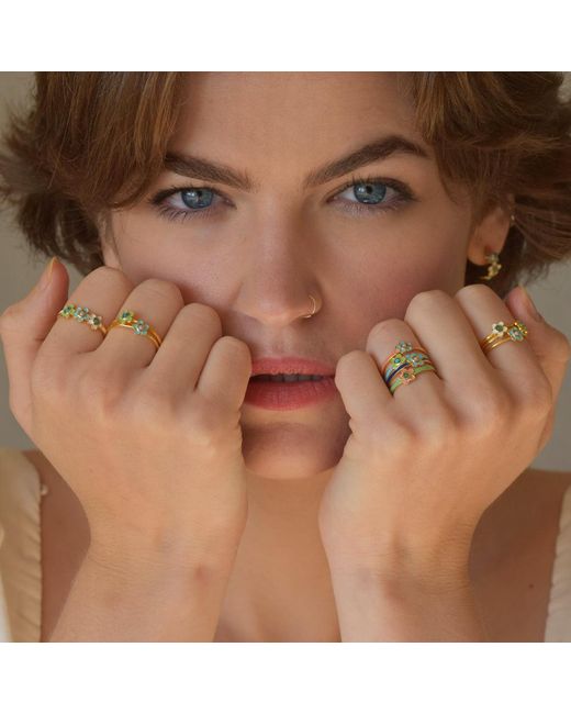 GEM BAZAAR Yellow Fleury Huggie Hoops