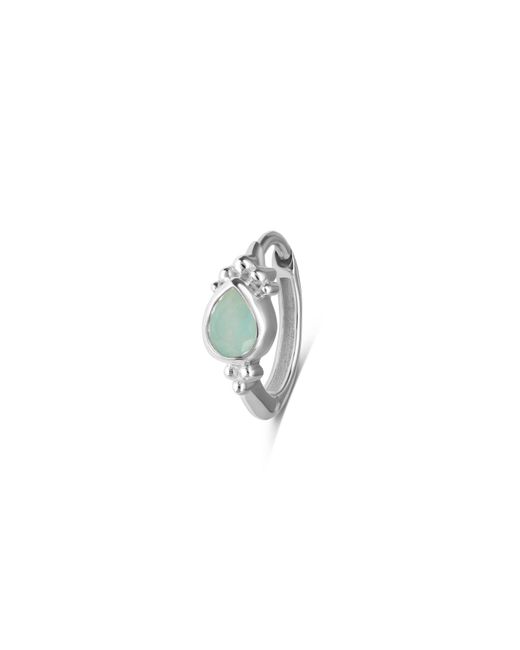 Zohreh Multicolor Amazonite Boho Huggie Hoop Earring Sterling