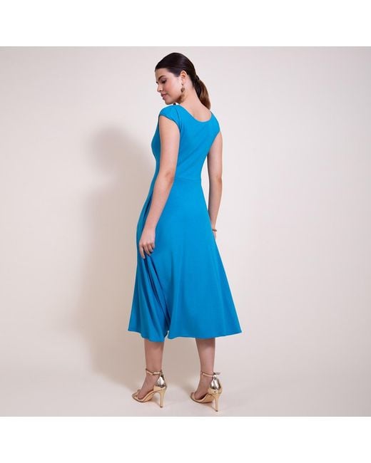 Alie Street London Blue Luna Midi Dress With Pockets
