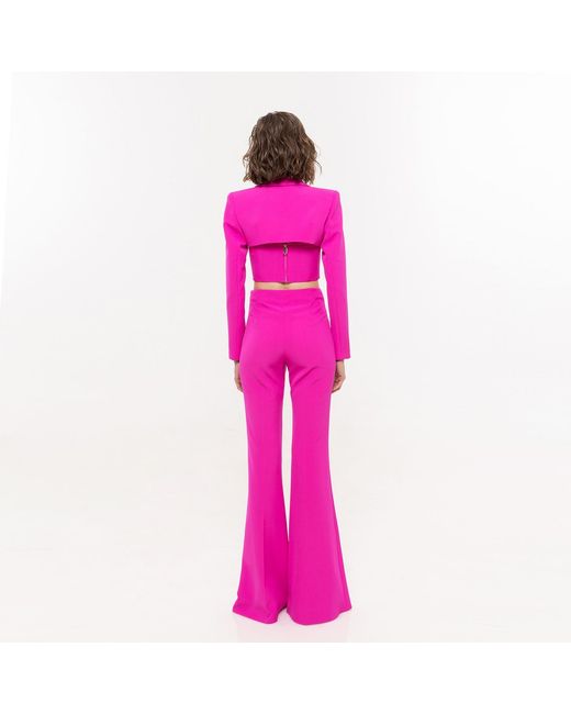 Nissa Pink Cropped Blazer