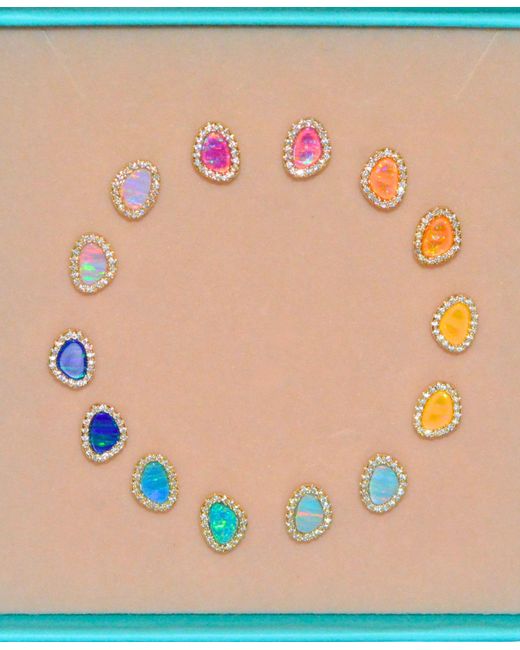KAMARIA Purple Opal Pebble Stud Earrings