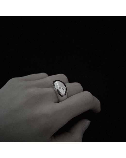 Cote Cache Metallic Miroir Dome Ring