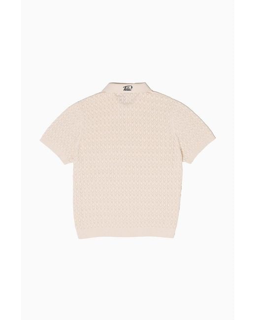 FELLA SWIM Multicolor Neutrals Lionel Creme Knitted Polo for men