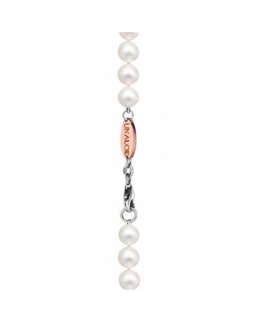 Unaloe Metallic Sterling Freshwater Pearl Necklace For – Natural Pearl Choker, Bridal Wedding Jewelry, Elegant Gift For Her