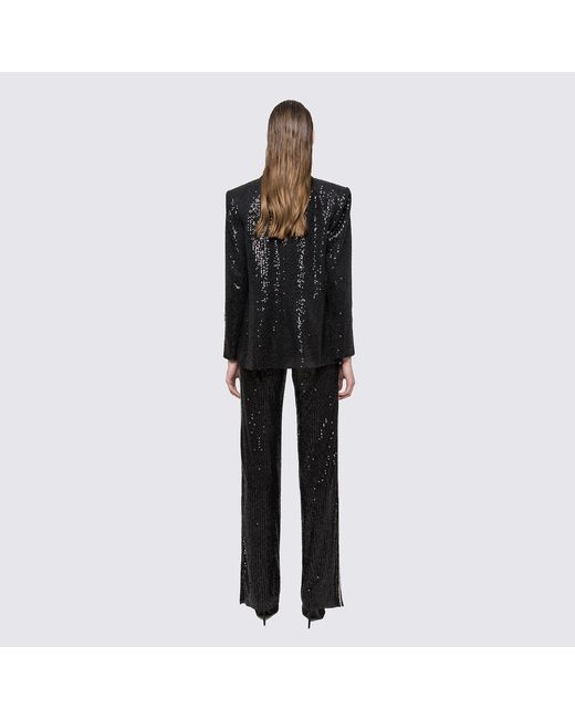 Nissa Black Sequined Straight Pants