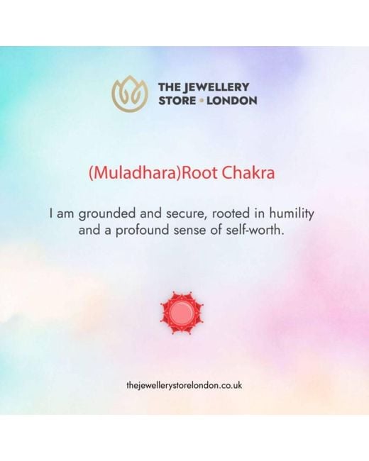 The Jewellery Store London Metallic Root Chakra/Muladhara Chakra Charm Necklace