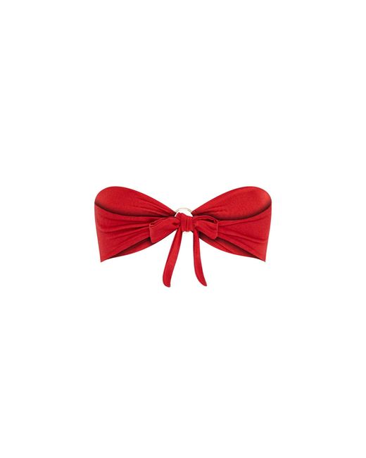 Chaude Swimwear Red Billi Bandeau Top