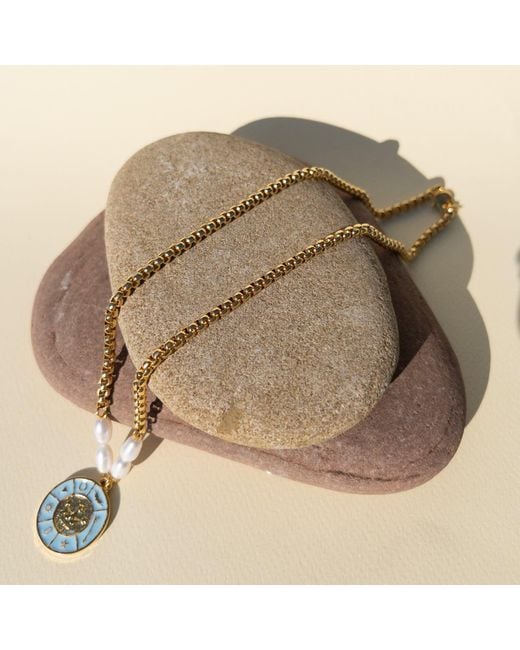 By Virgo Blue Sunlit Sky Chain Necklace
