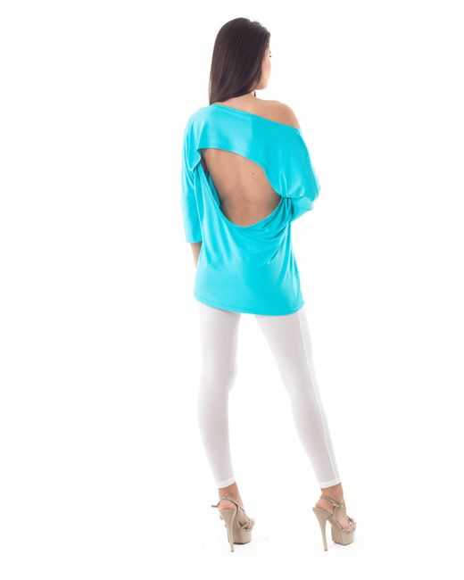 Conquista Blue Off Shoulder Top