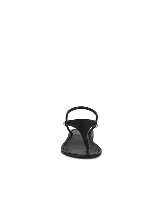 Rag & Co Black Madeline Flat Thong Sandals By Rag & Co