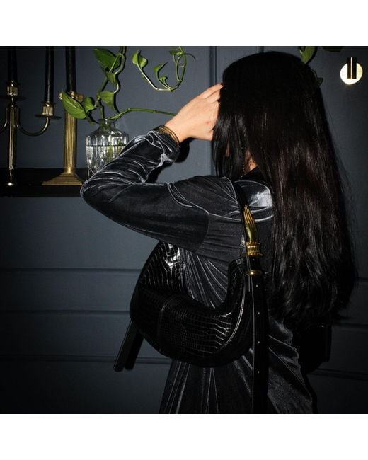 Indigolush Black Midi Hobo Gilded Lure