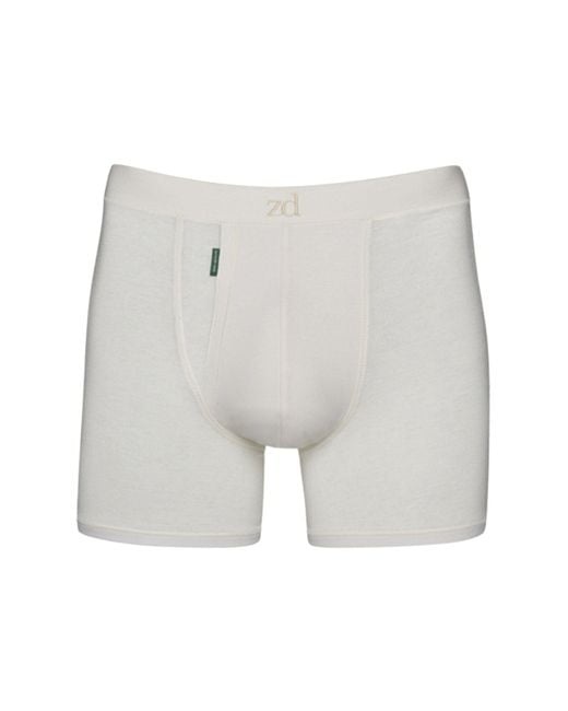 Zd - Zero Defects Gray Neutrals Heracles Fly Front Boxer – Maximum Softness For Sensitive Skin for men