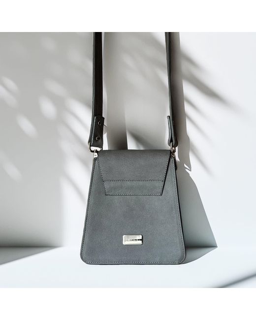 Deanog Gray Yeen Mini Leather Crossbody Bag – Graphite