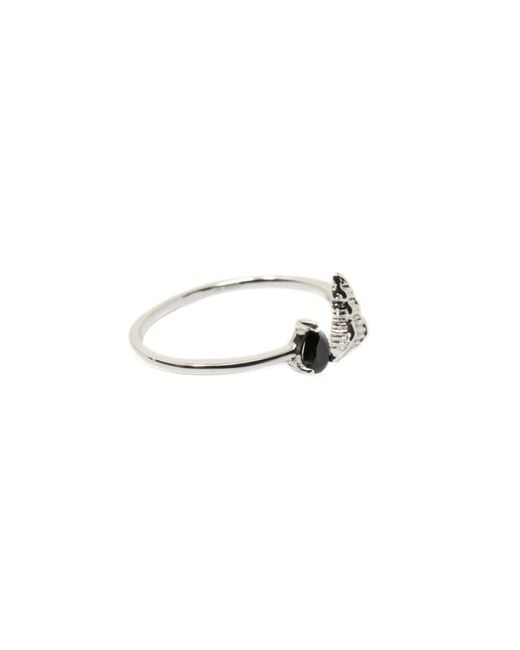 NASI SILVER White Shell Sedef Ring- Onyx