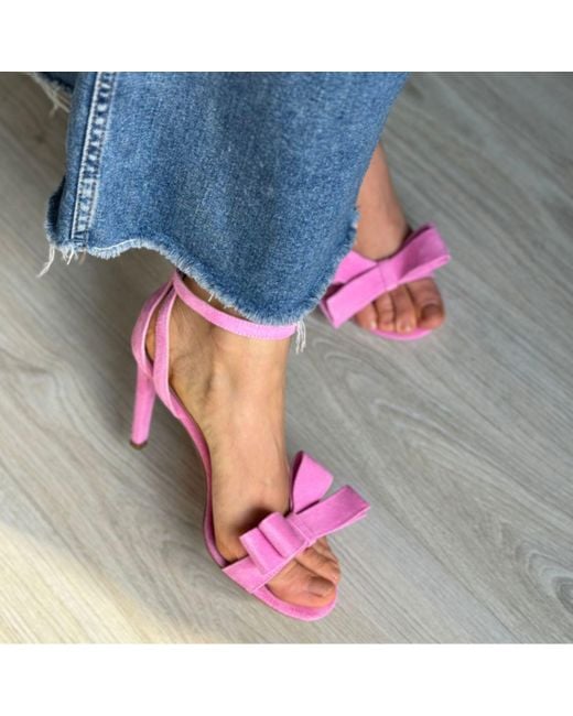 The 5Th Element Pink Elise Suede Sandals