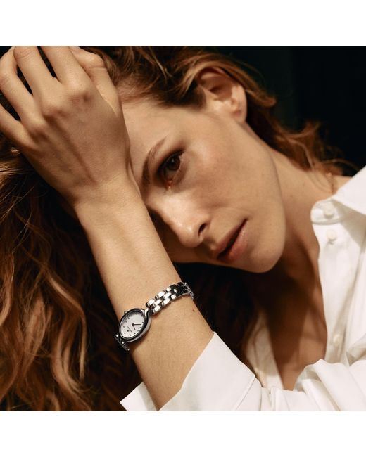 Retro Chic Metallic Vatican Platinum Veil Watch