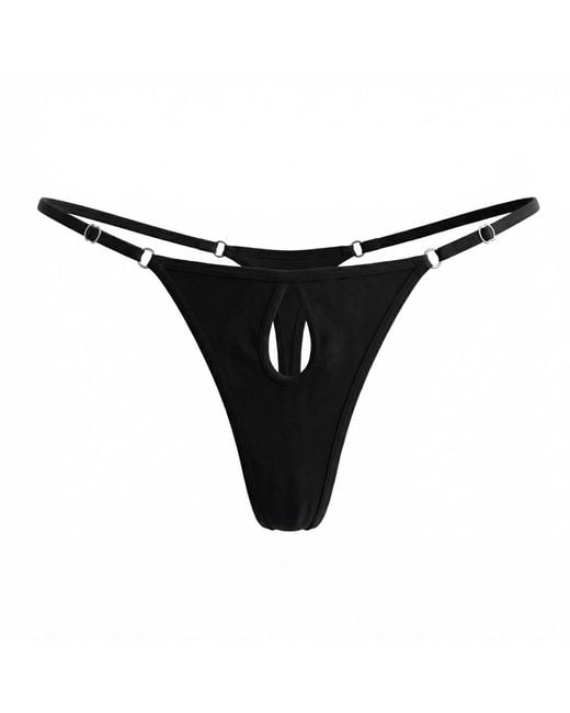Alevy Studios Black Drop Thong