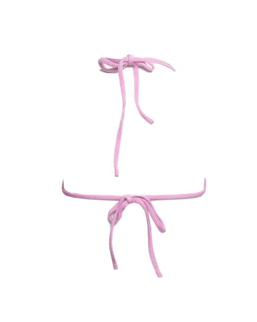 Patti Jane Swim Pink Farrah's Sparkle Disco Triangle Bikini Top