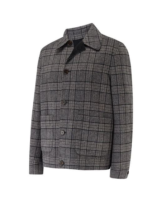 Guards London Gray Scot Reversible Wool Blend Jacket for men