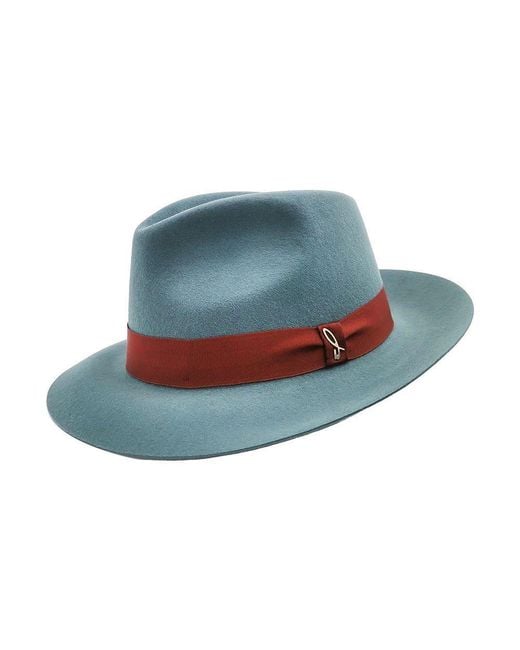 DORIA 1905 Blue Light Smooth Lapin Felt Drop Hat for men