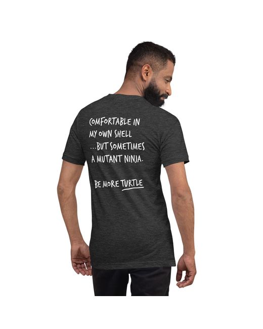 Anchor and Crew Black Heather Think Ocean Turtle Aspirations Cotton Embroidered T-Shirt for men