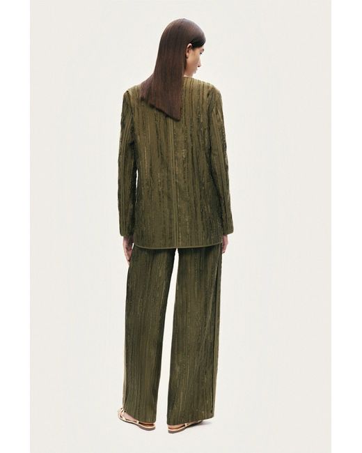 Nocturne Green Neutrals Textured Tailored Jacket