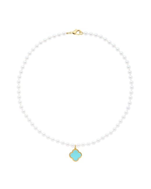 Emma Holland Jewellery Women's White Pearl & Enamel Flower Pendant