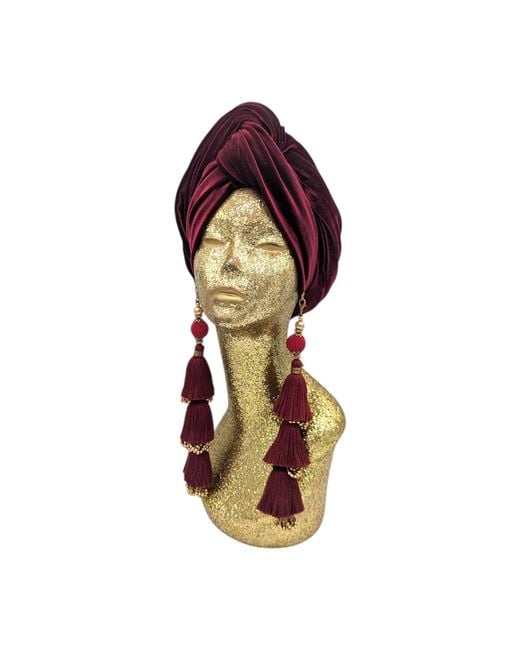 Julia Clancey Red Malbec Luxe Dorado Turban