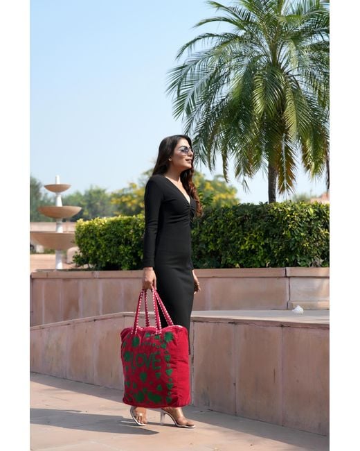 Conscious Yoga Collective Red Love Suzani Tote