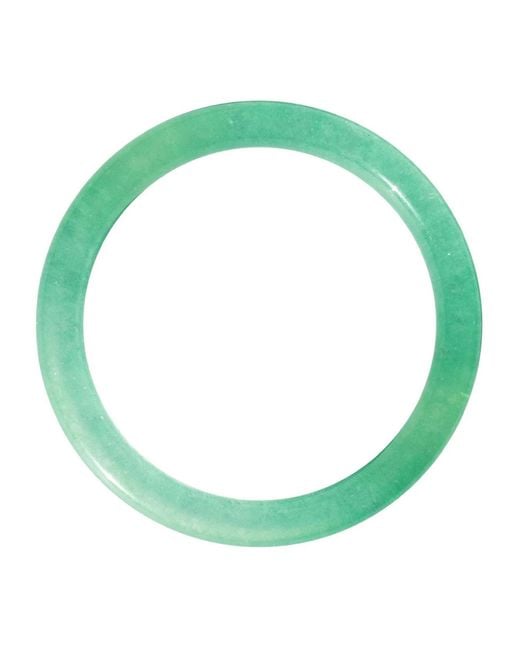 seree Blue Pond Cyan Skinny Round Jade Stone Bangle