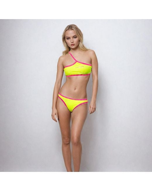 Kapture Yellow Dayglow Bikini Recycled Bottom
