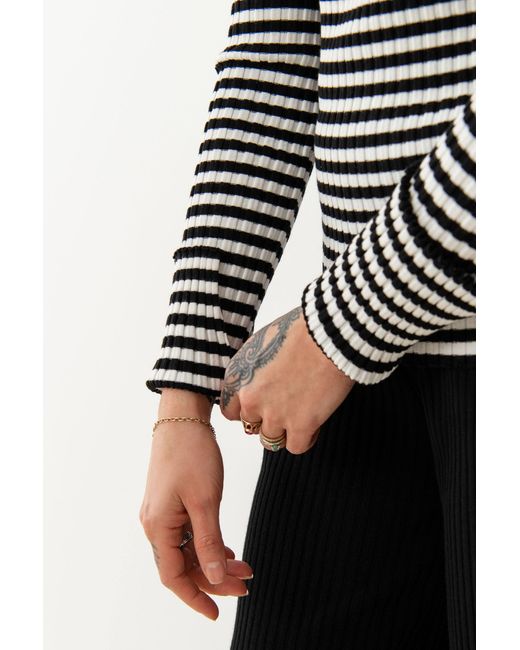 SALANIDA Black Brera Long-Sleeve Top B&W