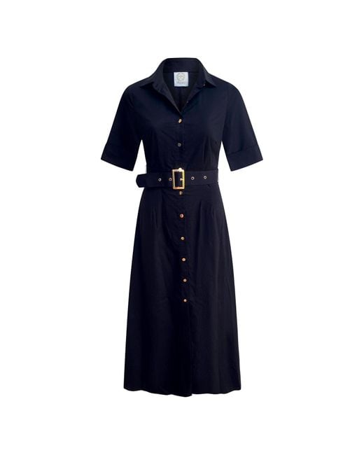 Why Mary Blue The Kate Midi Shirt Dress