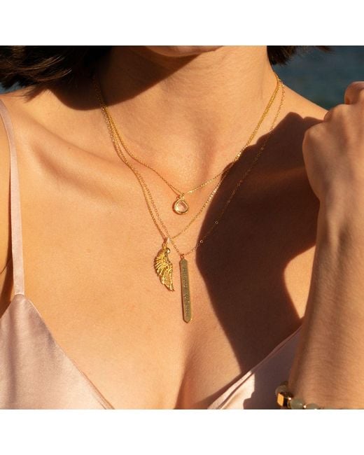 Seven Saints Metallic Archangel Chamuel, Angel Of Love Necklace, Rose Quartz, Over Sterling