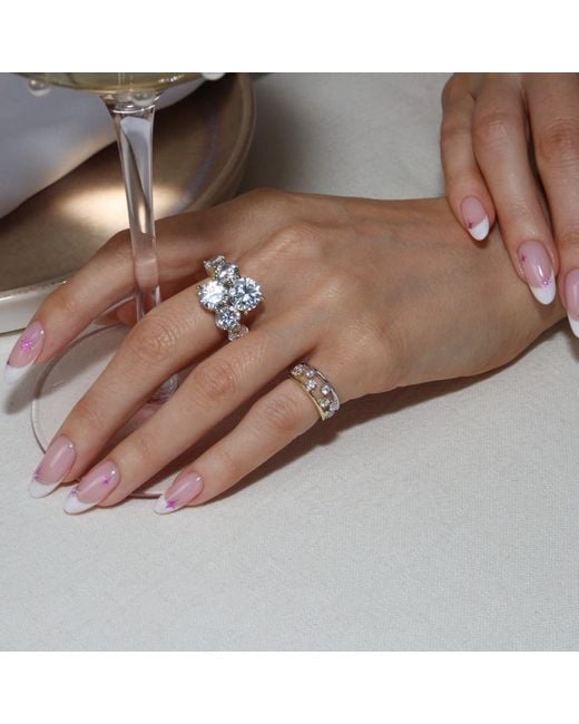 Onewildone Metallic Rizz Eternity Stacking Pinky Ring