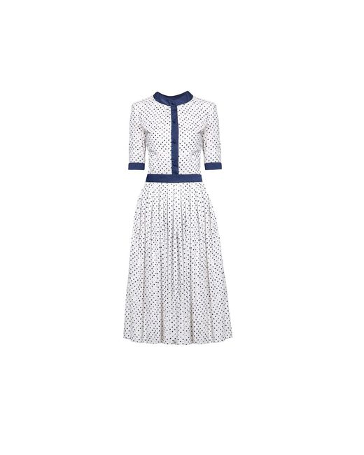 Rumour London White Verity Polka Dot Midi Dress