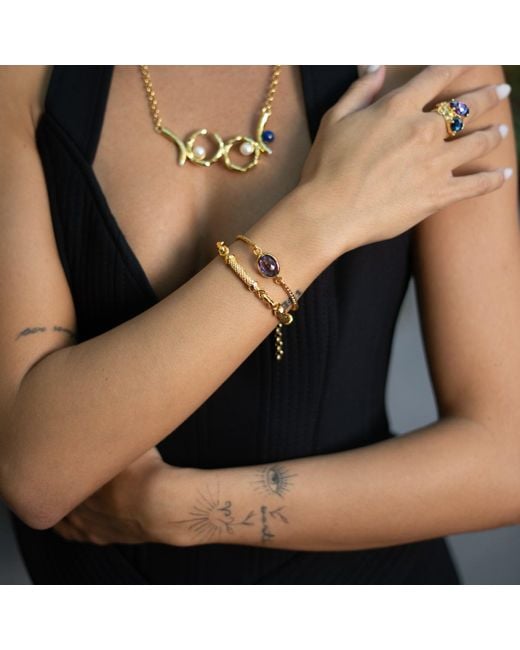 Ebru Jewelry Metallic Regal Essence Adjustable Bracelet