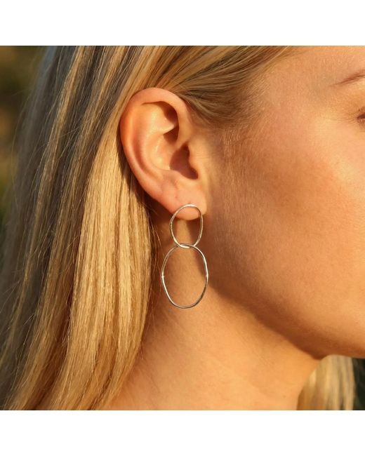 Melt'm Jewelry Metallic Double Hoop Earrings