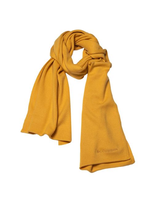 Bel Cashmere Yellow Big Knitted Scarf Sunflower