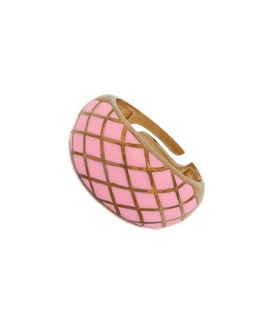 Ebru Jewelry Pink Adjustable Fashion Ring