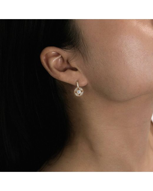 Diamonbliss Metallic Vintage Round Leverback Earrings