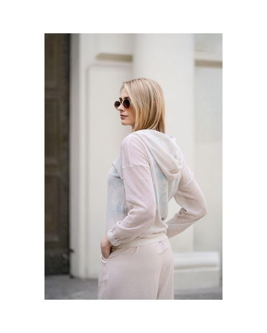 Oh!Zuza Natural Neutrals Echo Mesh Zip Hoodie