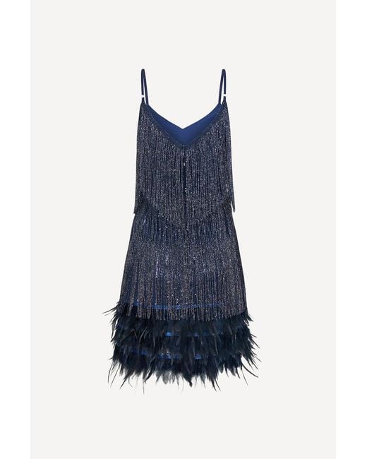 Pretty Eccentric Blue Hundred Watt Tassel Dress