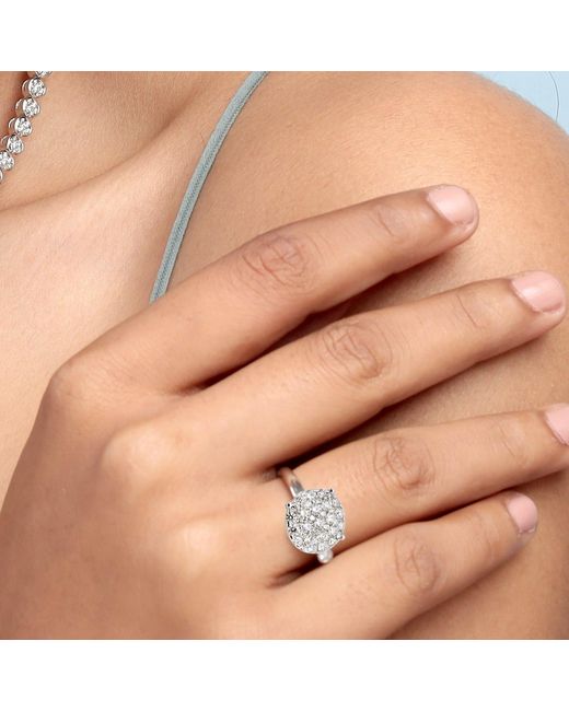 Artisan White 14K Diamond Designer Cocktail Ring