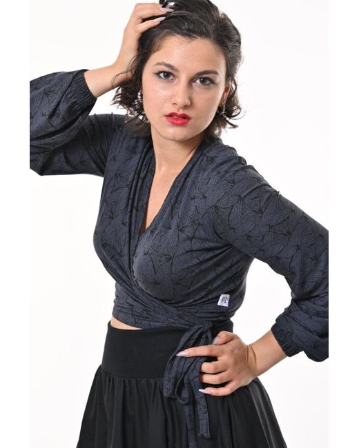 Frock Tales Blue Kenza Wrap Top