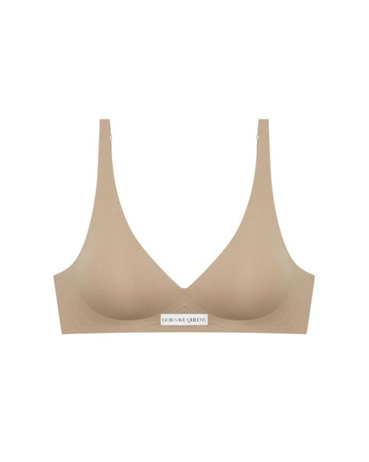 GOD SAVES QUEENS Natural Neutrals Second Skin Push Up Bralette Mocha