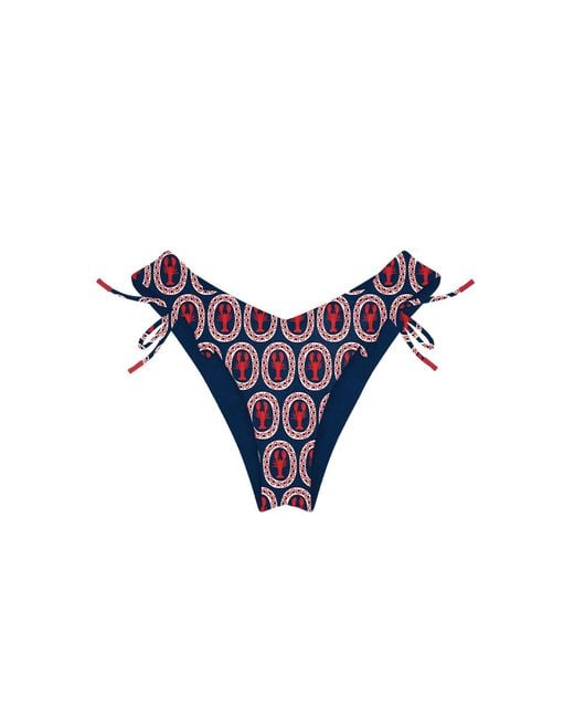 Blackbough Swim Blue Sophia Ruched Cheeky Bottoms Lobsta