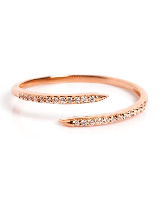VicStoneNYC Fine Jewelry Brown Rolling Diamond Open Cuff Ring –