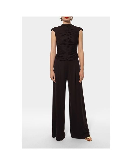 AGGI by HALEWSKI Black Rita Dark Chocolate Blouse